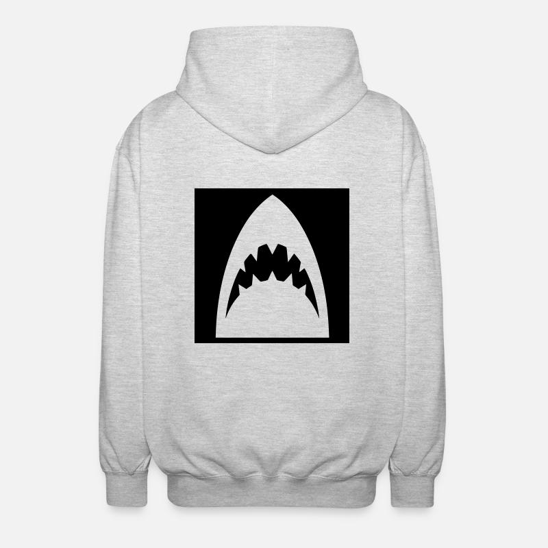 requin - Veste à capuche unisexe - gris clair chiné