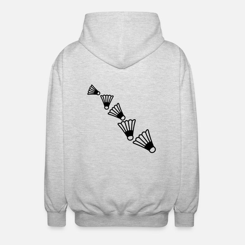 Badmintons Pattern - Veste à capuche unisexe - gris clair chiné