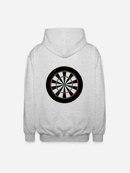 Dart Board - Unisex Kapuzenjacke - Hellgrau meliert