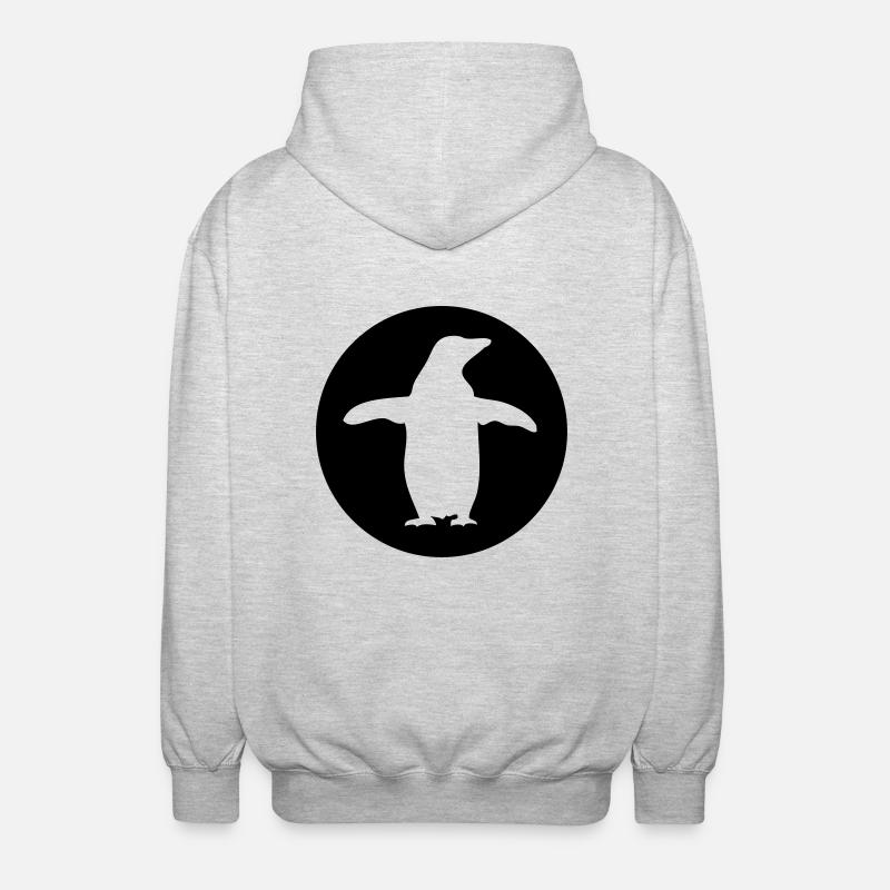 pinguin - Unisex Kapuzenjacke - Hellgrau meliert