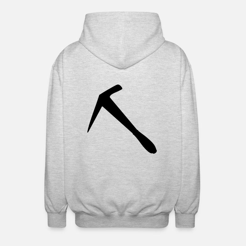 Schieferhammer Dachdecker - Unisex Kapuzenjacke - Hellgrau meliert