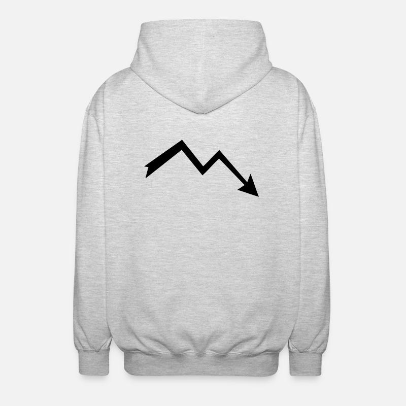 Pfeil - Unisex Kapuzenjacke - Hellgrau meliert