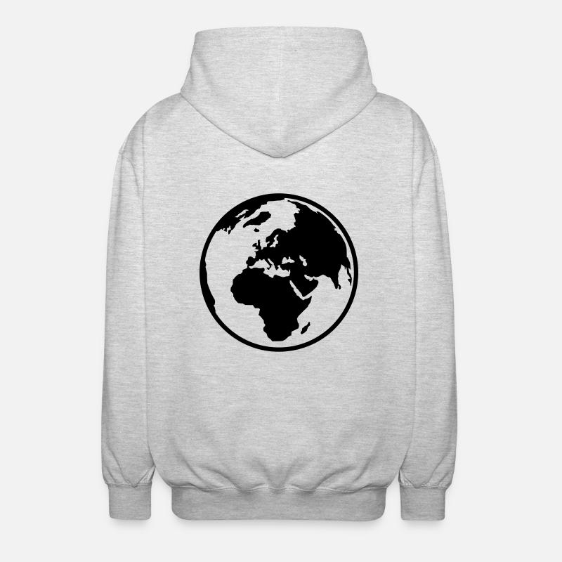 Welt - Unisex Kapuzenjacke - Hellgrau meliert