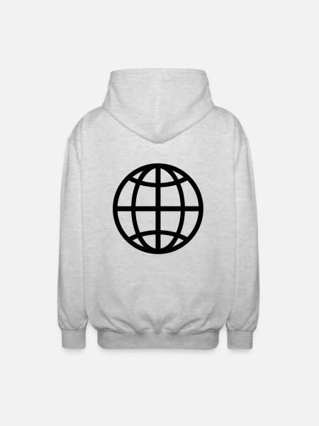 Globus - Unisex Kapuzenjacke - Hellgrau meliert