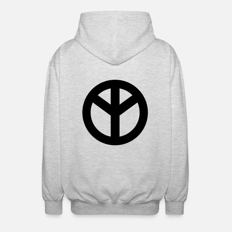 Peace - Unisex Hooded Jacket - light heather grey