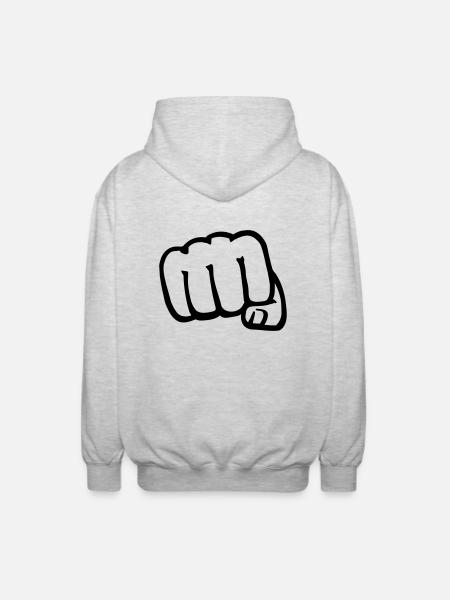 Faust - Unisex Kapuzenjacke - Hellgrau meliert