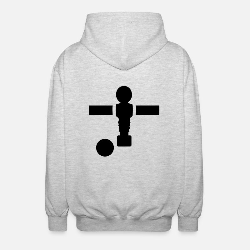 Tischkicker - Unisex Kapuzenjacke - Hellgrau meliert