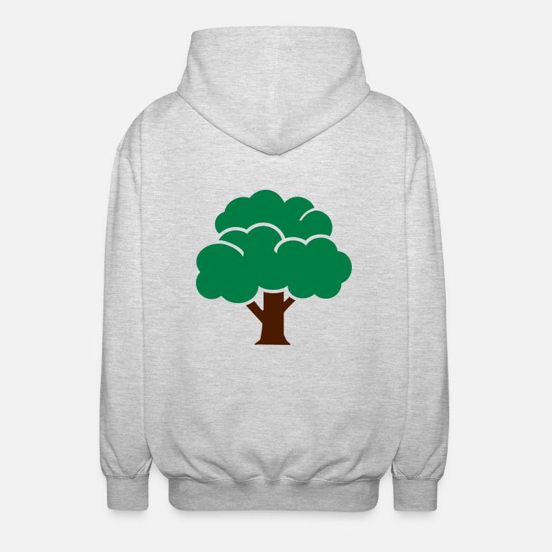 Tree - Unisex Hooded Jacket - light heather grey