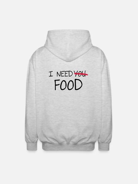 Food - Unisex Hooded Jacket - light heather grey