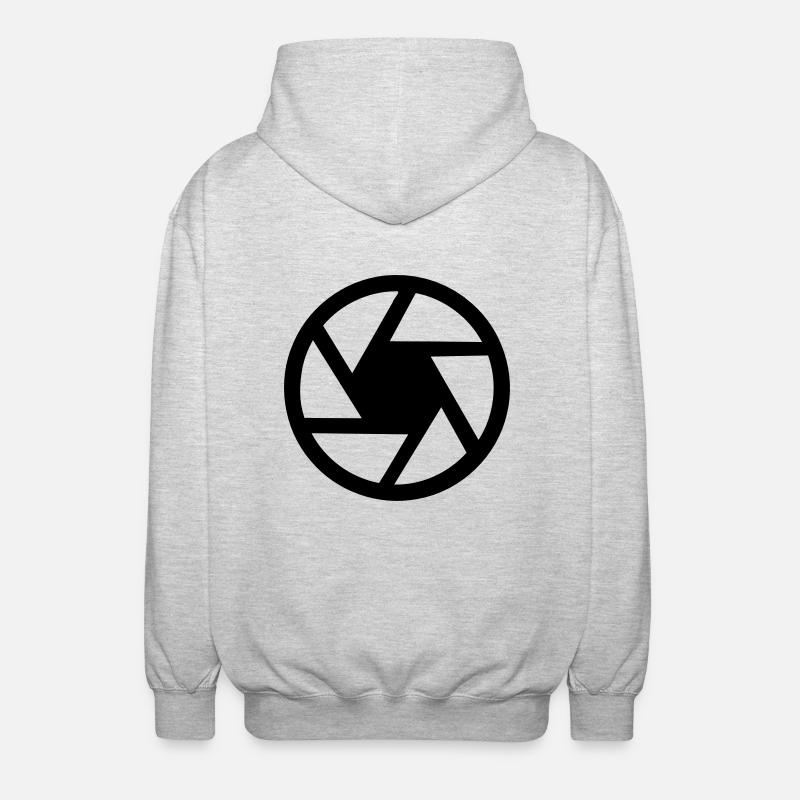 Kamera - Unisex Kapuzenjacke - Hellgrau meliert