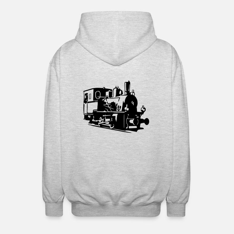 Dampflok 2 - Unisex Kapuzenjacke - Hellgrau meliert