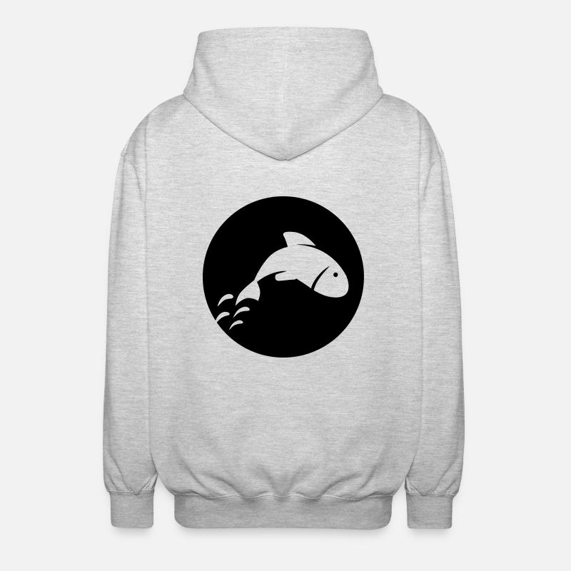 Fish - Unisex Hooded Jacket - light heather grey