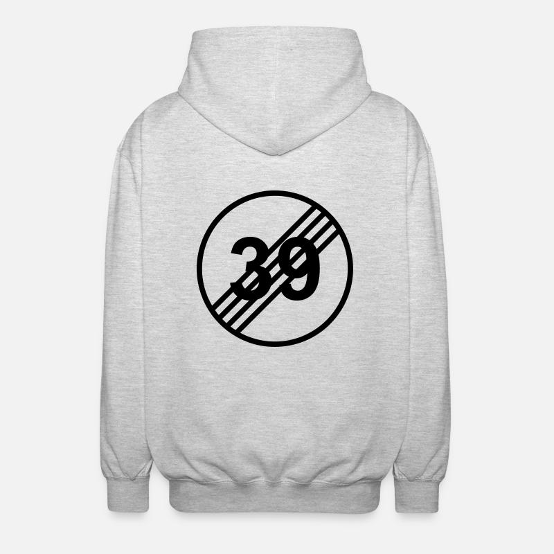 40 Birthday - Unisex Hooded Jacket - light heather grey