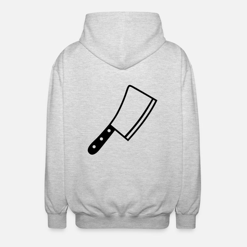 Messer - Unisex Kapuzenjacke - Hellgrau meliert