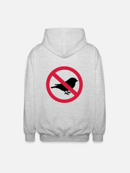 Bird - Unisex Hooded Jacket - light heather grey
