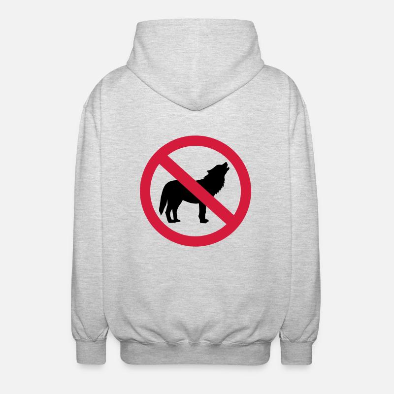 Loup - Veste à capuche unisexe - gris clair chiné
