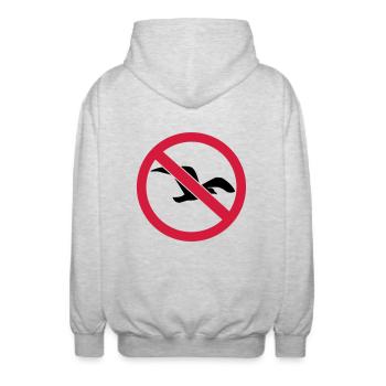 Seagull - Unisex Hooded Jacket - light heather grey - Back - AI Model Male 185 light (185cm)