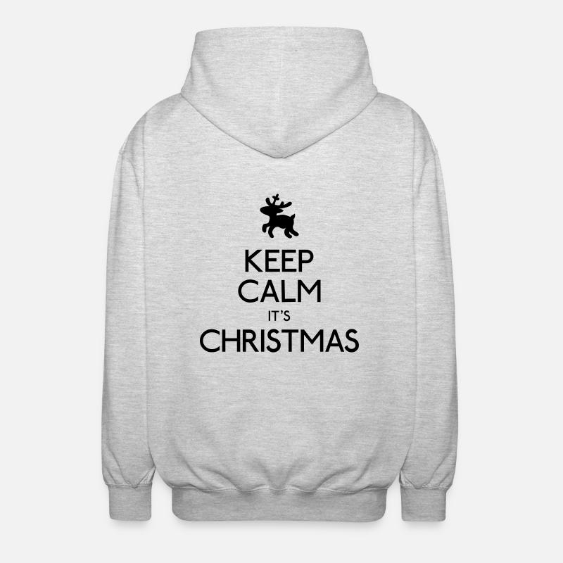 keep calm christmas - Veste à capuche unisexe - gris clair chiné