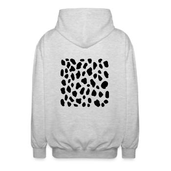 Dalmatien - Veste à capuche unisexe - gris clair chiné - Dos - AI Model Male 185 light (185cm)