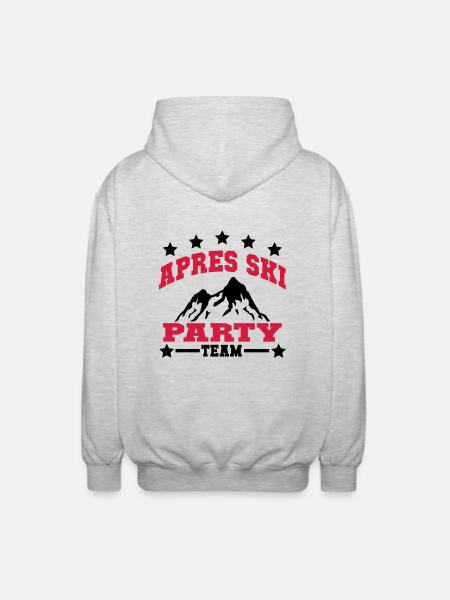 apres_ski_5_2f - Unisex Kapuzenjacke - Hellgrau meliert