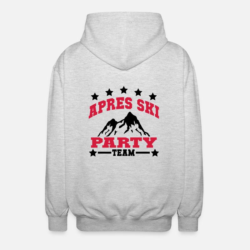 apres_ski_5_2f - Unisex Kapuzenjacke - Hellgrau meliert