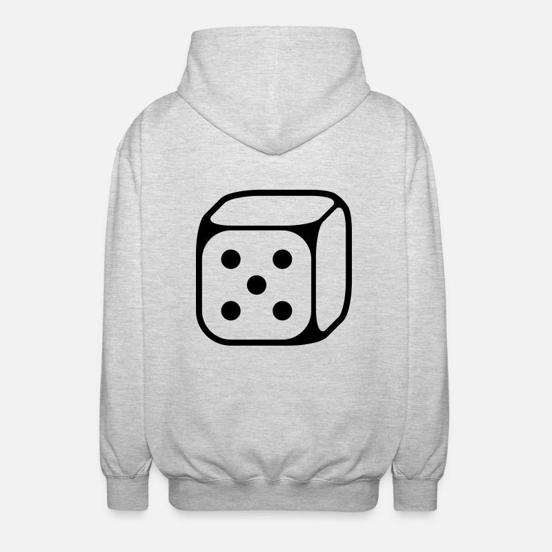 5 cubes (cinq / 1C) - Veste à capuche unisexe - gris clair chiné