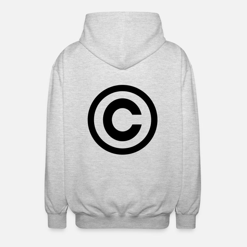 Copyright - Unisex Kapuzenjacke - Hellgrau meliert