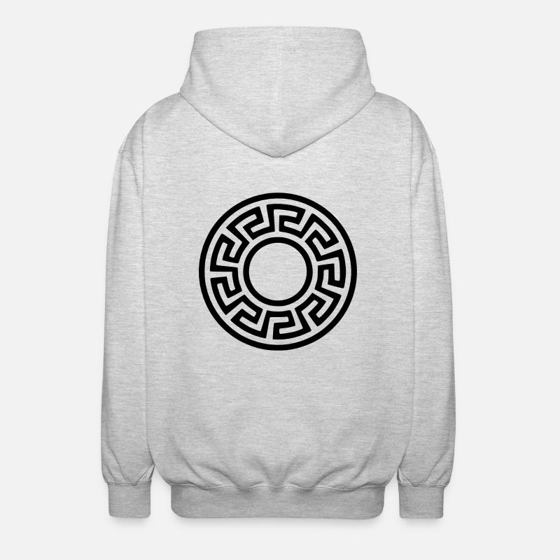 Greek Symbol - Veste à capuche unisexe - gris clair chiné