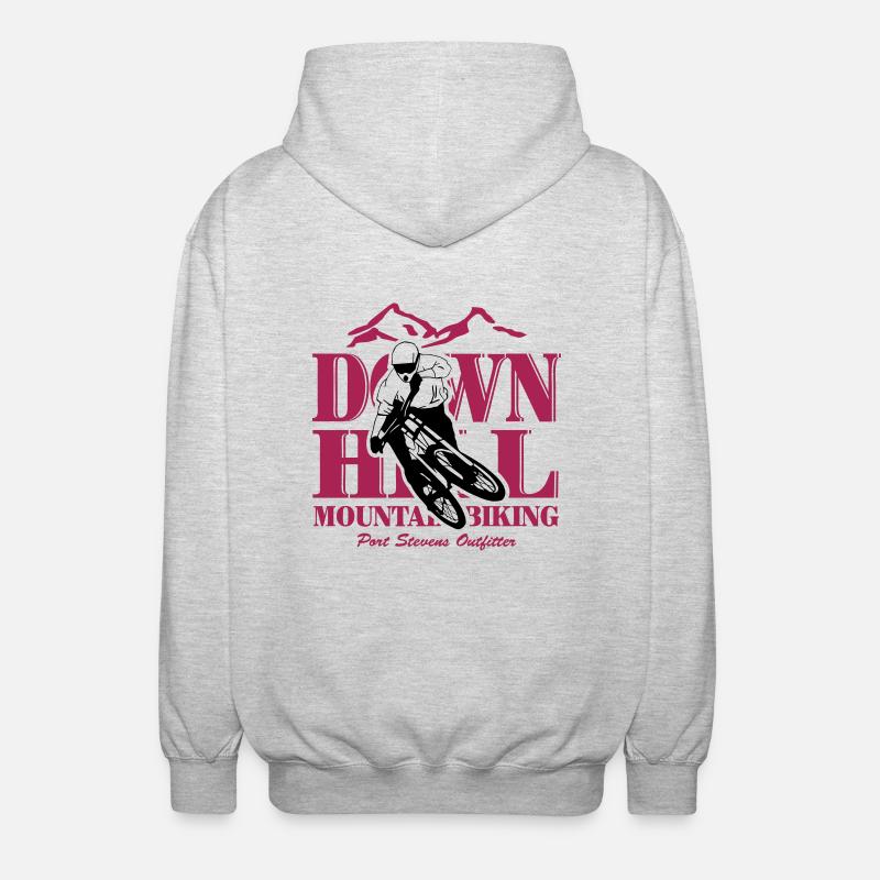 Downhill - Mountainbiking - Unisex Hooded Jacket - light heather grey