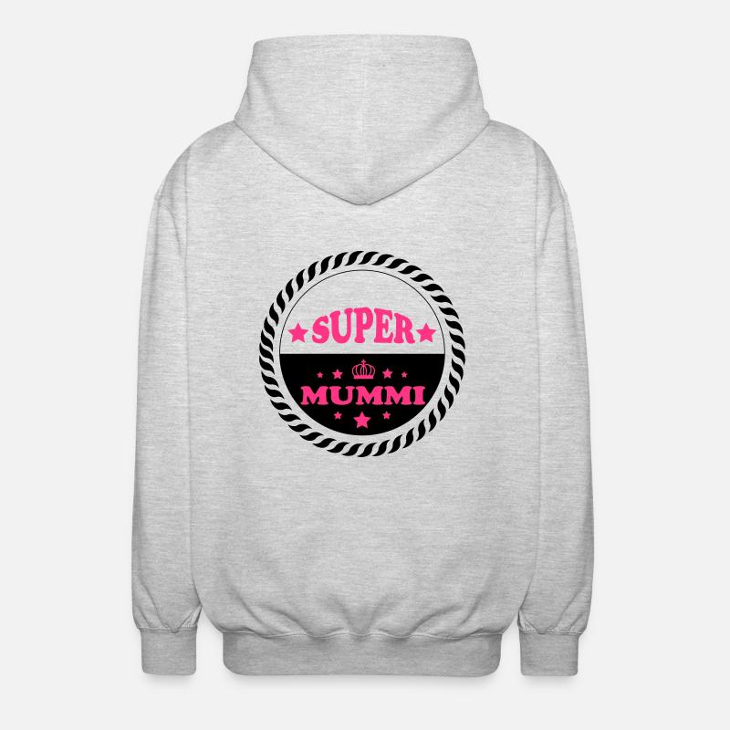 Super mummi - Veste à capuche unisexe - gris clair chiné