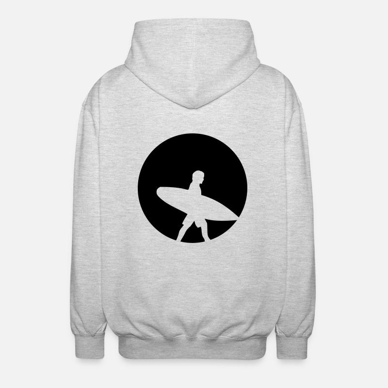 Surfer - Unisex Kapuzenjacke - Hellgrau meliert