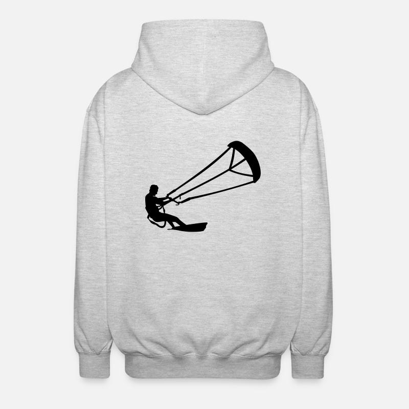 Kitesurf - Veste à capuche unisexe - gris clair chiné