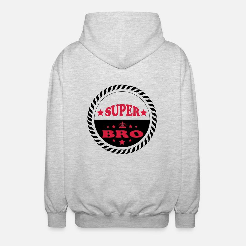 Super bro 111 - Unisex Hooded Jacket - light heather grey