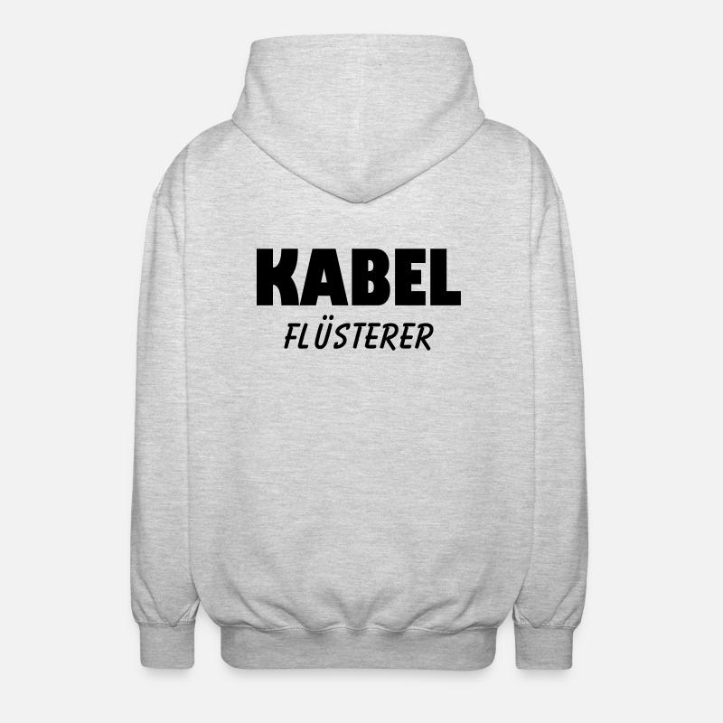 kabel flüsterer - Unisex Kapuzenjacke - Hellgrau meliert