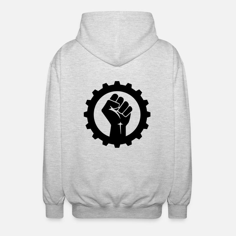 EBM Logo 19 (Vector) - Veste à capuche unisexe - gris clair chiné