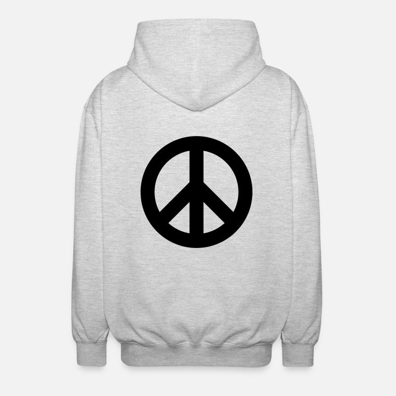 Peace Logo - Veste à capuche unisexe - gris clair chiné