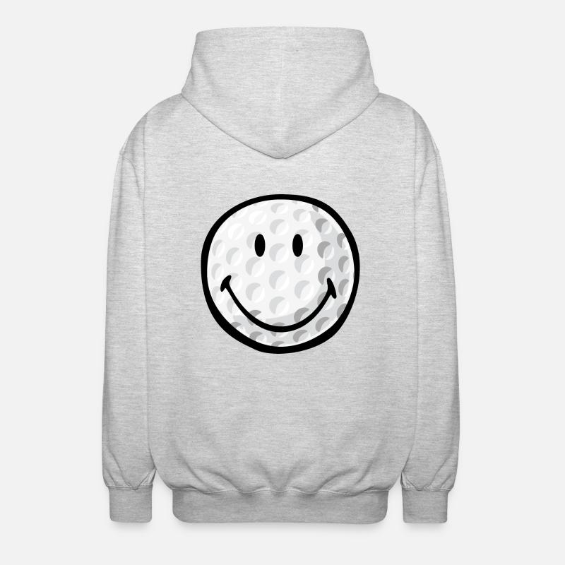 Smiley Golf Ball - Felpa unisex con cappuccio - grigio chiaro melange