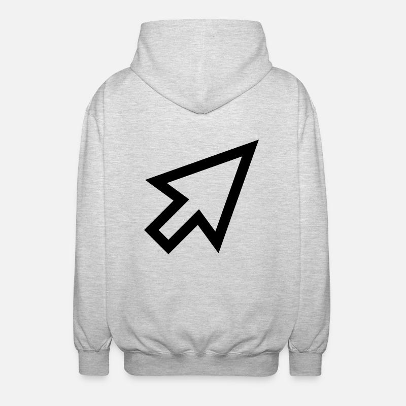 Mouse Cursor - Unisex Kapuzenjacke - Hellgrau meliert