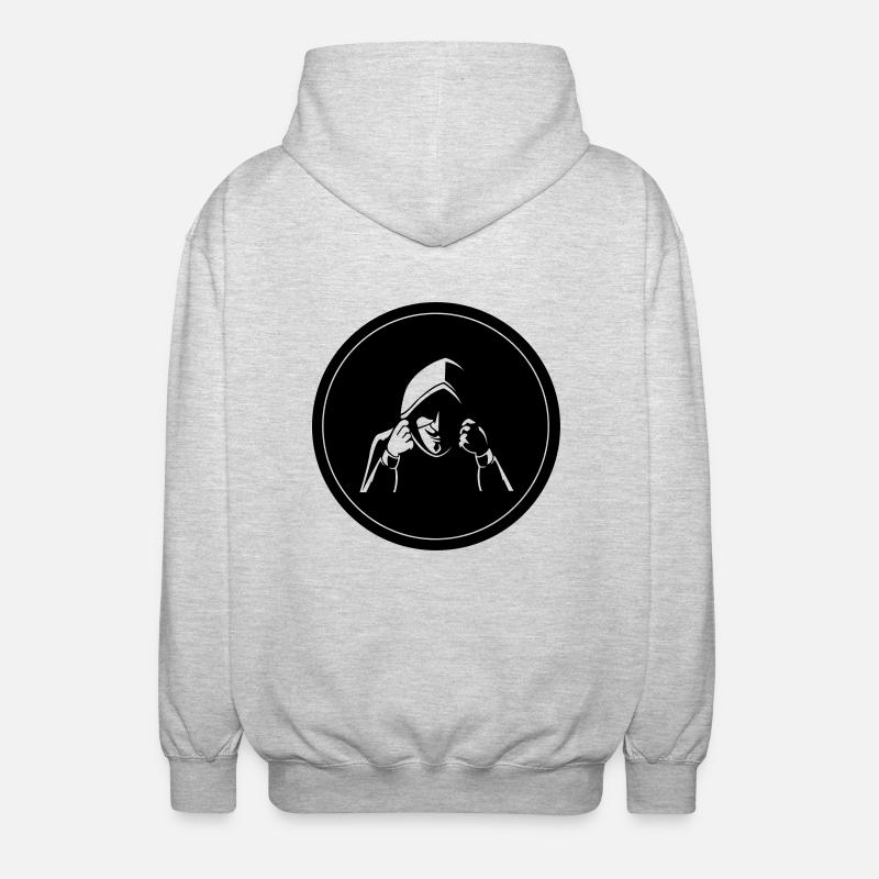 anonymous - Veste à capuche unisexe - gris clair chiné