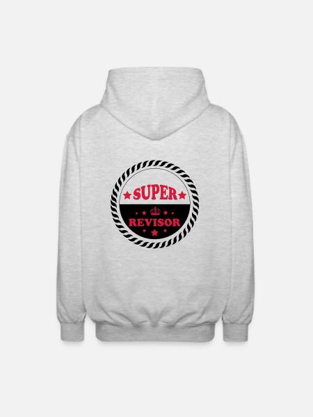 Super revisor - Unisex Hooded Jacket - light heather grey