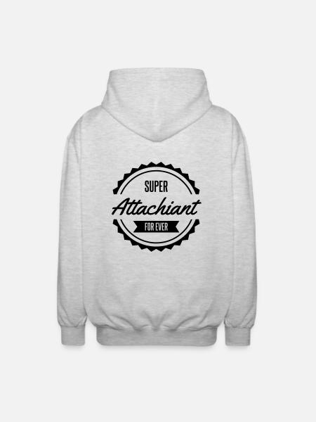 super attachiant anniversaire noël - Veste à capuche unisexe - gris clair chiné