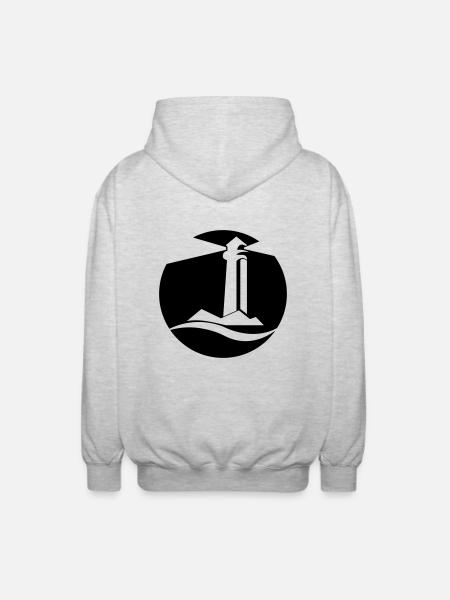 leuchtturm_01 - Unisex Kapuzenjacke - Hellgrau meliert