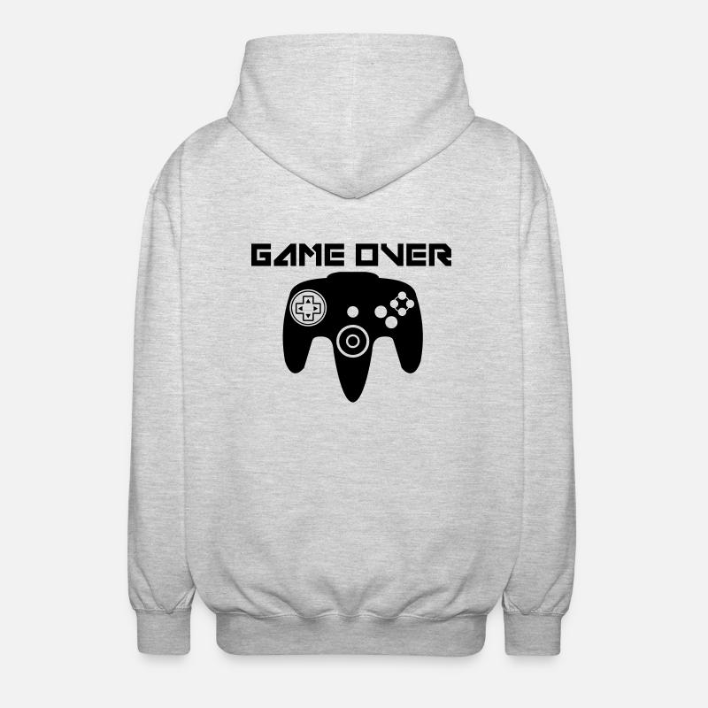 Game Over - Unisex Kapuzenjacke - Hellgrau meliert