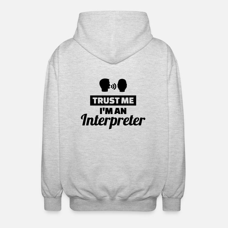 Interpreter - Unisex Hooded Jacket - light heather grey