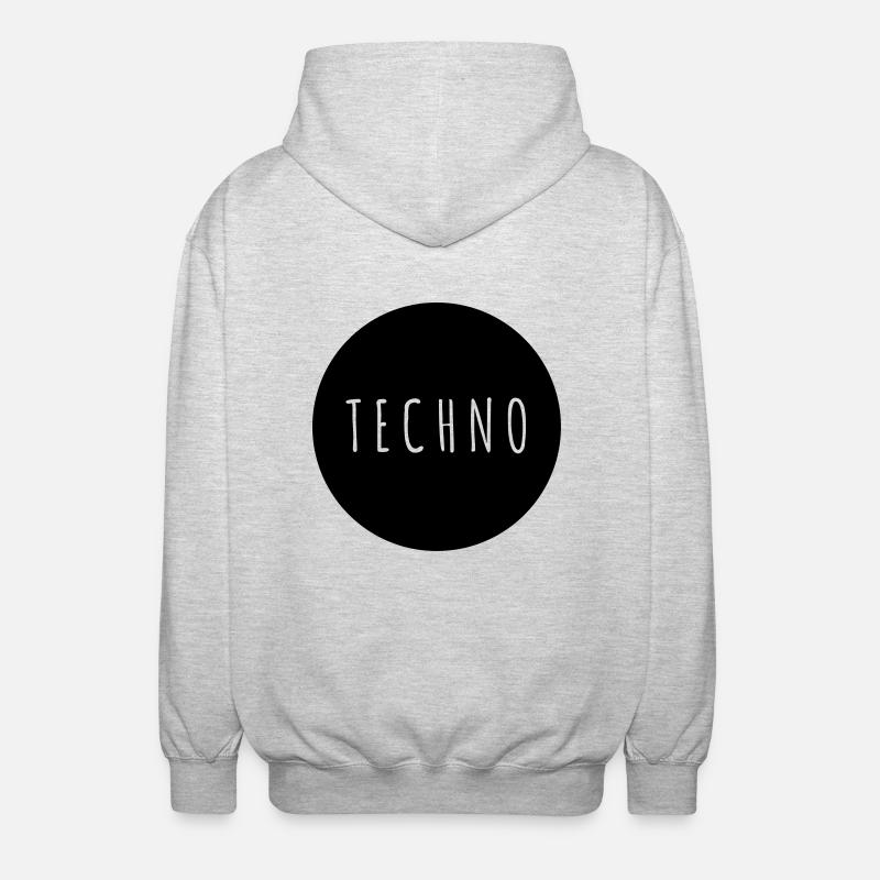 Techno Kreis - Unisex Kapuzenjacke - Hellgrau meliert