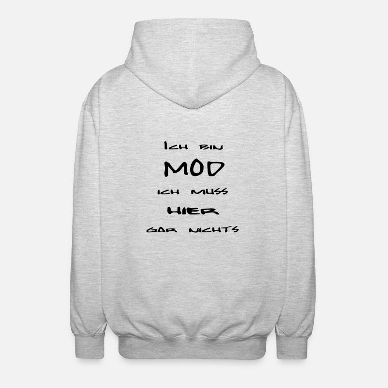 Ich bin Mod - Unisex Kapuzenjacke - Hellgrau meliert