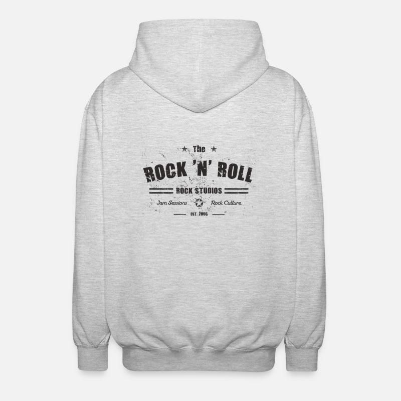 ROCK 'N' ROLL ROCK STUDIOS - Unisex Kapuzenjacke - Hellgrau meliert