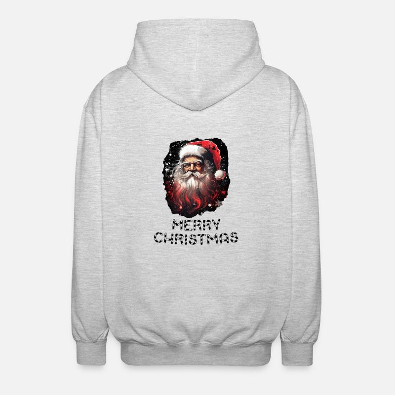 Père Noël - Marry Christmas - Veste à capuche unisexe - gris clair chiné