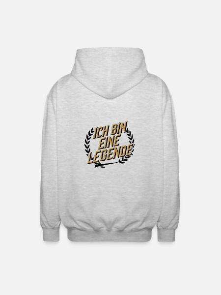 I'm a legend - Unisex Hooded Jacket - light heather grey