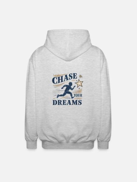Pursue your dreams - Unisex Hooded Jacket - light heather grey